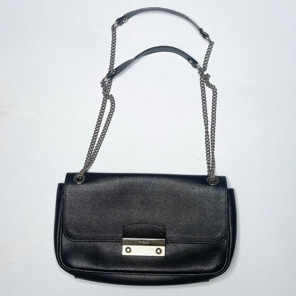 FURLA Genuine Leather Double Strap Chain Bag 🇮🇹 - Picture 2 of 15